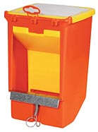 Futterautomat für Kaninchen rot / gelb